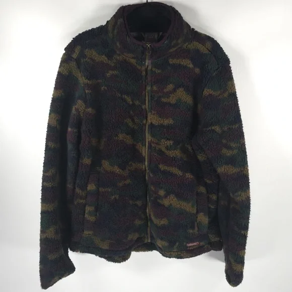 NWT AVALANCHE Outdoor Soft Relaxed FullZip Teddy Camo Fleece Jacket CA851 MEDIUM - Picture 3 of 13